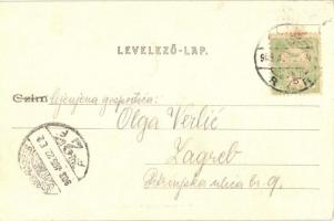 1903 Budapest VI. Opera, lóvasút, Opera kávéház. Kiadja Divald Károly 88. sz