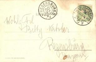 1905 Budapest VII. Rákóczi út 58. Hotel Metropole szálloda reklámlapja, kávéház, villamos. Tulajdono...