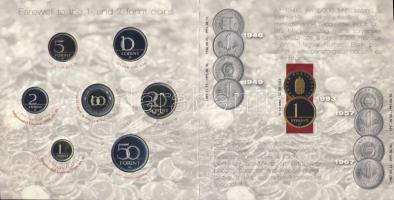 2008. 1Ft-100Ft 7 klf db "Búcsú az egy, -és kétforintosoktól" díszes szettben T:PP csak 40...