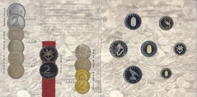 2008. 1Ft-100Ft 7 klf db "Búcsú az egy, -és kétforintosoktól" díszes szettben T:PP csak 4000db!