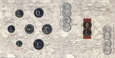 2008. 1Ft-100Ft 7 klf db "Búcsú az egy, -és kétforintosoktól" díszes szettben T:PP csak 40...