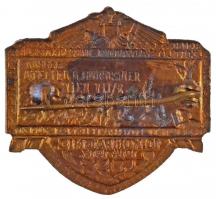 Osztrák-Magyar Monarchia 1917. "Leopold Salvator Gyalogezred 10. Százada" réz sapkajelvény...