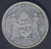 1930. 5A Ag "Horthy jobbra" T:3+