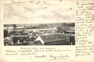 1904 Komárom, Komárno; látkép, déli városrész, híd. E. D. K. 28. / general view, bridge (EK)