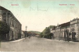 1911 Bozovics, Bozovici; Hauptstrasse / Fő utca, Magyari Albert üzlete, szálloda. Kiadja Kaden József 1307. / main street, shops, hotel (EK)