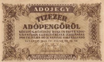 1946. 10000AP v.j. + 50000AP v.j. + fehér papír v.j. nélkül 100.000AP + 500000AP + 1000000AP T:I