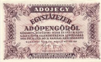 1946. 10000AP v.j. + 50000AP v.j. + fehér papír v.j. nélkül 100.000AP + 500000AP + 1000000AP T:I