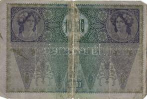 Ausztria 1918. Osztrák-Magyar Bank kiadása 10000K piros "Deutschösterreich" fny-sal (5x) T...