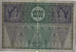 Ausztria 1918. Osztrák-Magyar Bank kiadása 10000K piros "Deutschösterreich" fny-sal (5x) T...