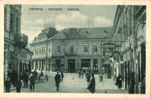 Ungvár, Uzshorod, Uzhorod; utcakép, üzletek, patika, gyógyszertár / street view, shops, pharmacy