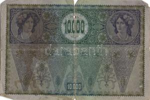 Ausztria 1918. Osztrák-Magyar Bank kiadása 10000K piros "Deutschösterreich" fny-sal (5x) T...