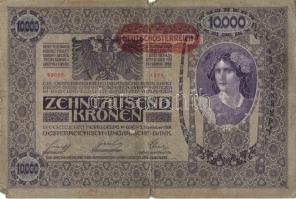 Ausztria 1918. Osztrák-Magyar Bank kiadása 10000K piros "Deutschösterreich" fny-sal (5x) T:III/IV,IV