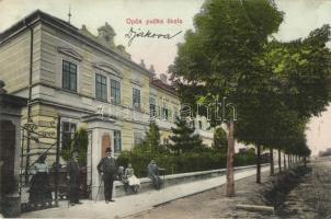 1911 Diakovár, Djakovo, Dakovo; Opca pucka skola / iskola. Kiadja Makso Bruck / school (EB)