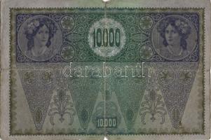 Ausztria 1918. Osztrák-Magyar Bank kiadása 10000K piros "Deutschösterreich" fny-sal (5x) T...