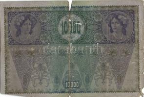 Ausztria 1918. Osztrák-Magyar Bank kiadása 10000K piros "Deutschösterreich" fny-sal (5x) T...