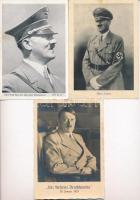 10 db RÉGI német nemzetszocialista (náci) képeslap Hitlerrel és Mussolinivel / 10 pre-1945 German NSDP (Nazi) postcards with Hitler and Mussolini