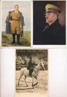 10 db RÉGI német nemzetszocialista (náci) képeslap Hitlerrel és Mussolinivel / 10 pre-1945 German NS...