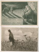 7 db RÉGI használatlan magyar irredenta művészlap a Szózat Magyarországi Területi Épségének Védelmi ...