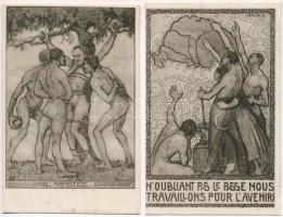 6 db RÉGI használatlan magyar irredenta művészlap a Tolnay Könyvkiadó, Magyarországi Területi Épségé...