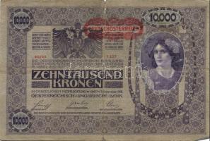 Ausztria 1918. Osztrák-Magyar Bank kiadása 10000K piros "Deutschösterreich" fny-sal (5x) T:III/IV,IV