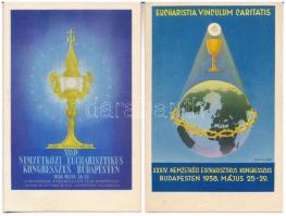 1938 Budapest XXXIV. Nemzetközi Eucharisztikus Kongresszus - 10 db képeslap / 34th International Euc...