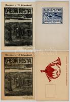 11 db RÉGI magyar bélyeg motívumlap a FILPROK kiállításokról, díjjegyes lapok / 11 pre-1945 stamp mo...