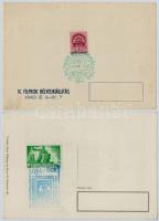 11 db RÉGI magyar bélyeg motívumlap a FILPROK kiállításokról, díjjegyes lapok / 11 pre-1945 stamp mo...