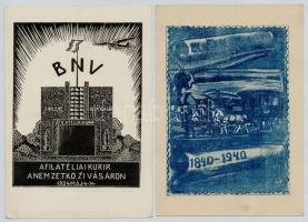 11 db RÉGI magyar bélyeg motívumlap a FILPROK kiállításokról, díjjegyes lapok / 11 pre-1945 stamp mo...