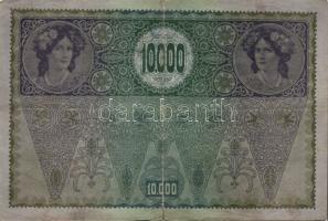 Ausztria 1918. Osztrák-Magyar Bank kiadása 10000K piros "Deutschösterreich" fny-sal (5x) T...
