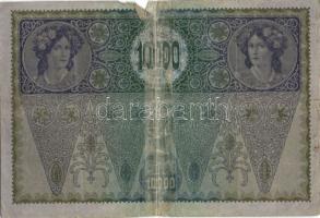 Ausztria 1918. Osztrák-Magyar Bank kiadása 10000K piros "Deutschösterreich" fny-sal (5x) T...