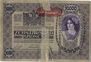 Ausztria 1918. Osztrák-Magyar Bank kiadása 10000K piros "Deutschösterreich" fny-sal (5x) T:III/IV,IV