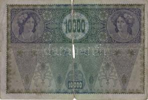 Ausztria 1918. Osztrák-Magyar Bank kiadása 10000K piros "Deutschösterreich" fny-sal (5x) T...