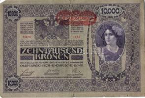 Ausztria 1918. Osztrák-Magyar Bank kiadása 10000K piros "Deutschösterreich" fny-sal (5x) T...