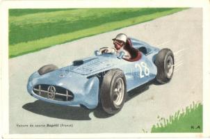 Voiture de course Bugatti (France) / Bugatti racing car (France) (EB)