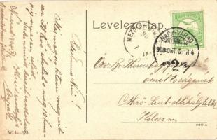 1908 Nagyvárad, Oradea; Kereskedelmi Csarnok, villamos, Silbermann üzlete. W.L. 973. / Hall of Trade...