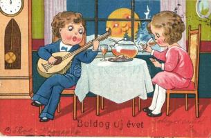 3 db RÉGI gyerek humoros motívumlap / 3 pre-1945 children humour motive postcards