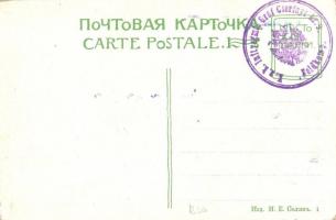 Mosow, Moscou; Vue du Kremlin prise du pont de la riviere Moscou / Kremlin + "K.u.K. Inft. Regm...