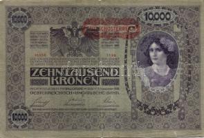 Ausztria 1918. Osztrák-Magyar Bank kiadása 10000K piros "Deutschösterreich" fny-sal (6x) T...