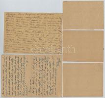 5 db 1944-es második világháborús zsidó munkaszolgálatos lap. 2 levelezőlap (Bielitz Sándor és Pichl...