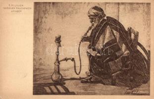 4 db RÉGI Ephraim Moses Lilien (első cionista művész) judaika művészlap / 4 pre-1945 Judaica art pos...