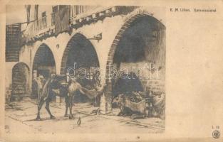 4 db RÉGI Ephraim Moses Lilien (első cionista művész) judaika művészlap / 4 pre-1945 Judaica art pos...