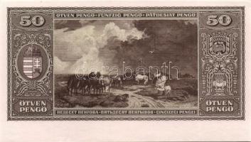 1945. 50P csak hátlapi nyomat alsó ívszéllel T:I