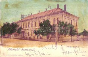 1900 Szarvas, Posta épület. Véver Oszkár kiadása
