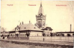 1908 Temesvár, Timisoara; Vágóhíd / Schlachtbrücke / slaughterhouse (EK)