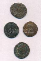 Római Birodalom 4db-os rézpénz tétel a Kr. u. IV. századból, mind Siscia verdéből T:2,2- Roman Empire 4pcs of copper coins from 4th century AD, from Siscia mint C:XF,VF