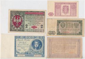 Lengyelország 1916-1948. 8db-os bankjegy tétel, mind különféle T:II-III-
Poland 1916-1948. 8pcs of ...