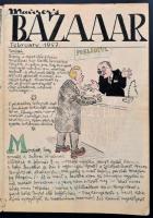 1957 Maurer's Bazaar kézzel rajzolt újság. Thio Mariann 20 oldalas, sok karikatúrát, történetet...