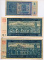 Csehszlovákia / Cseh-Morva Protektorátus 1919-1953. 8db-os bankjegy tétel, mind különféle T:III-IV
...