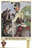 Schwerlied von Theodor Körner / German military art postcard s: K. A. Wilke (kis szakadás / small tear)