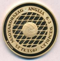 Rónay Attila (1971-) 2003. "Magyarország-Anglia 6:3 50. évforduló" aranyozott Ag emlékérem...